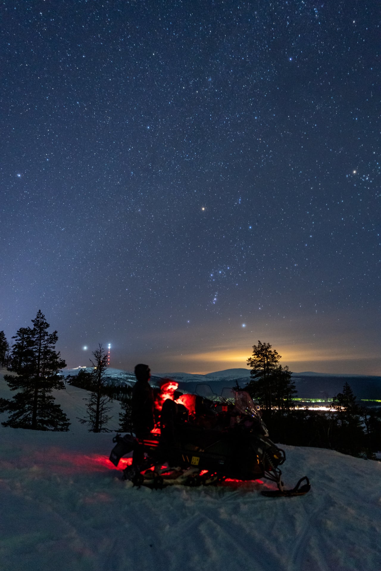 Admiring the Views on Experience Pyhä's Arctic Nights eSled Safari