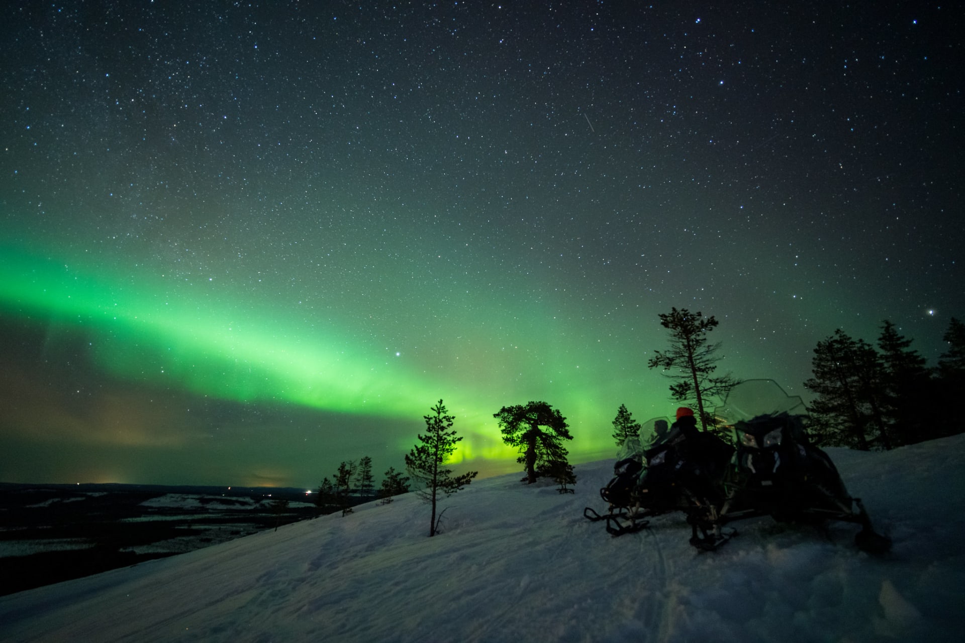 Admiring the Views on Experience Pyhä's Arctic Nights eSled Safari