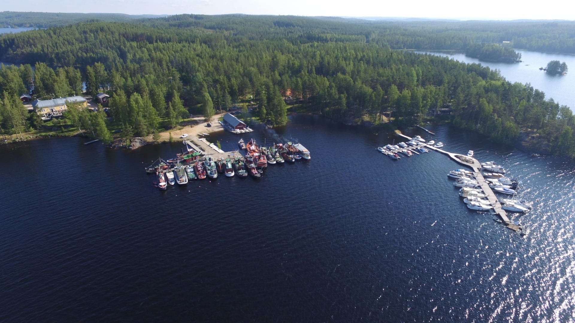 Ilmakuva Sahanlahdesta puumalasta