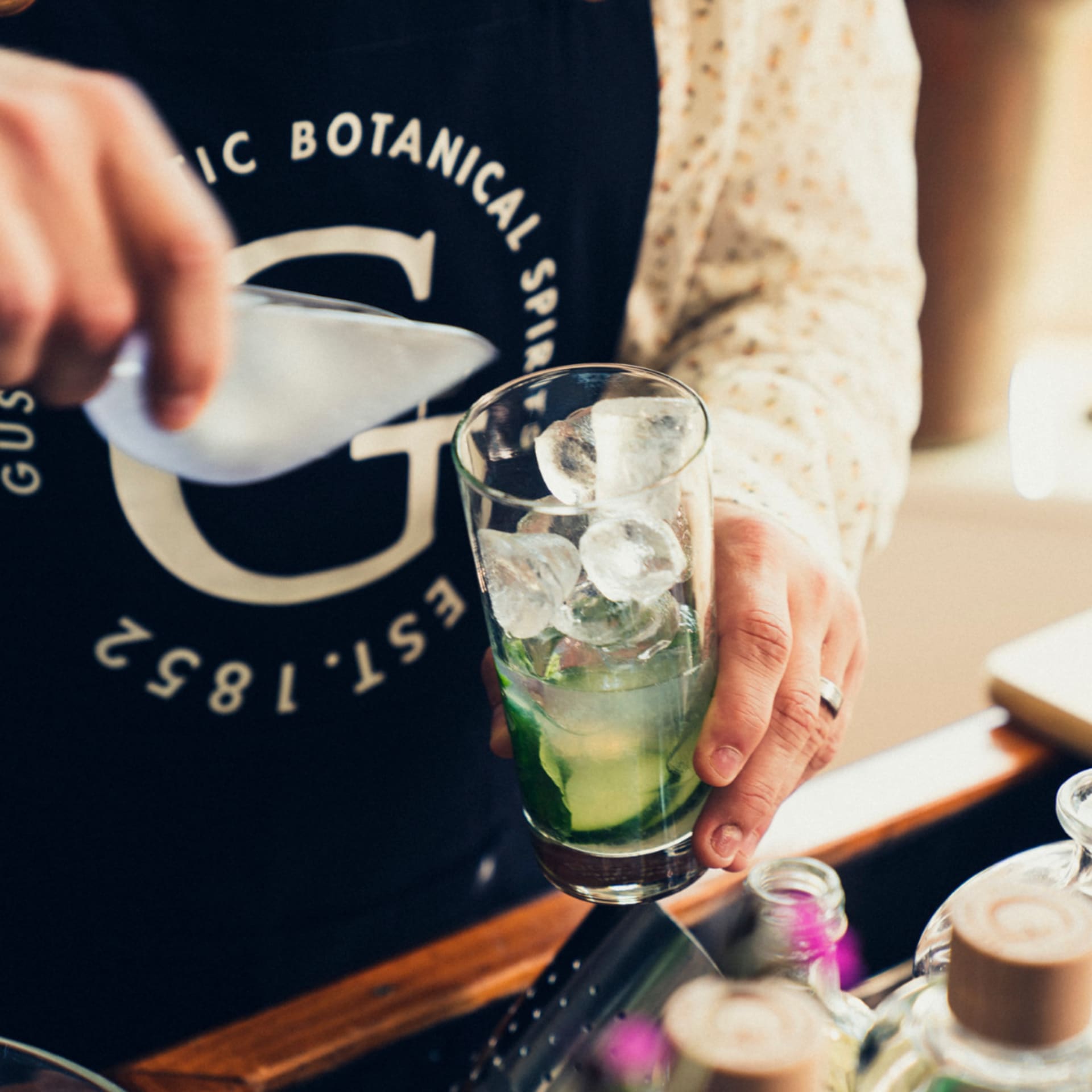 Cocktails in the making