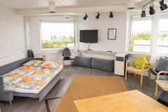 The Tower room is suitable also for accommodation offering beds for two in pull out couch.