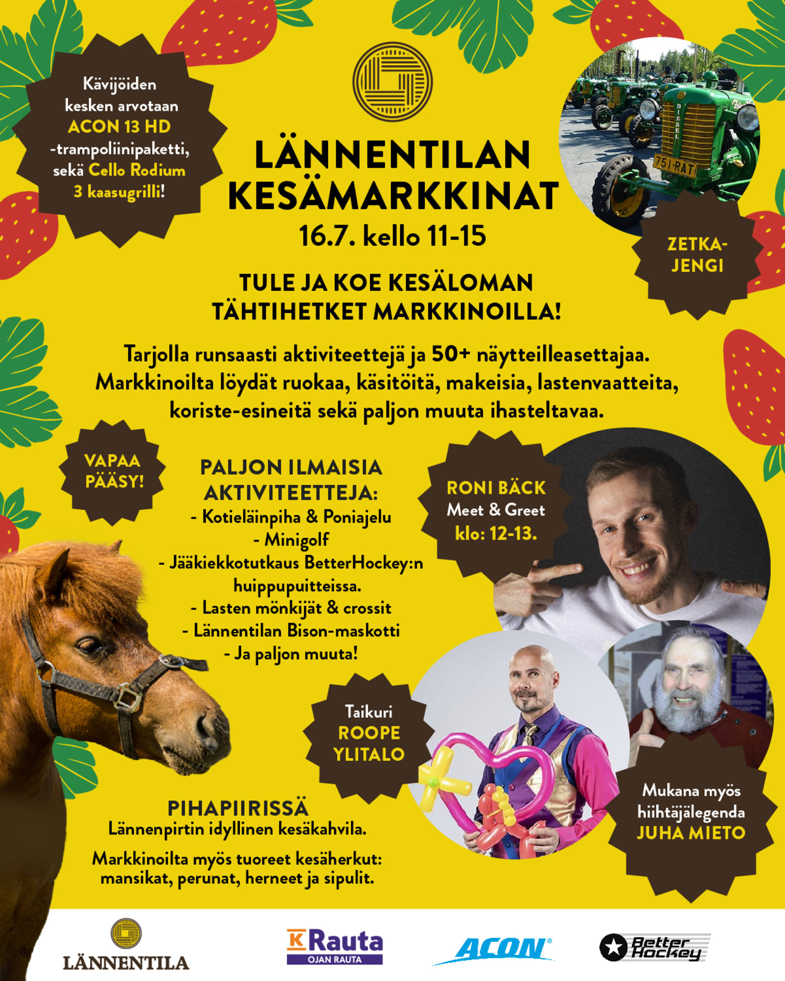 Lännentilan kesämarkkinat 16.7.