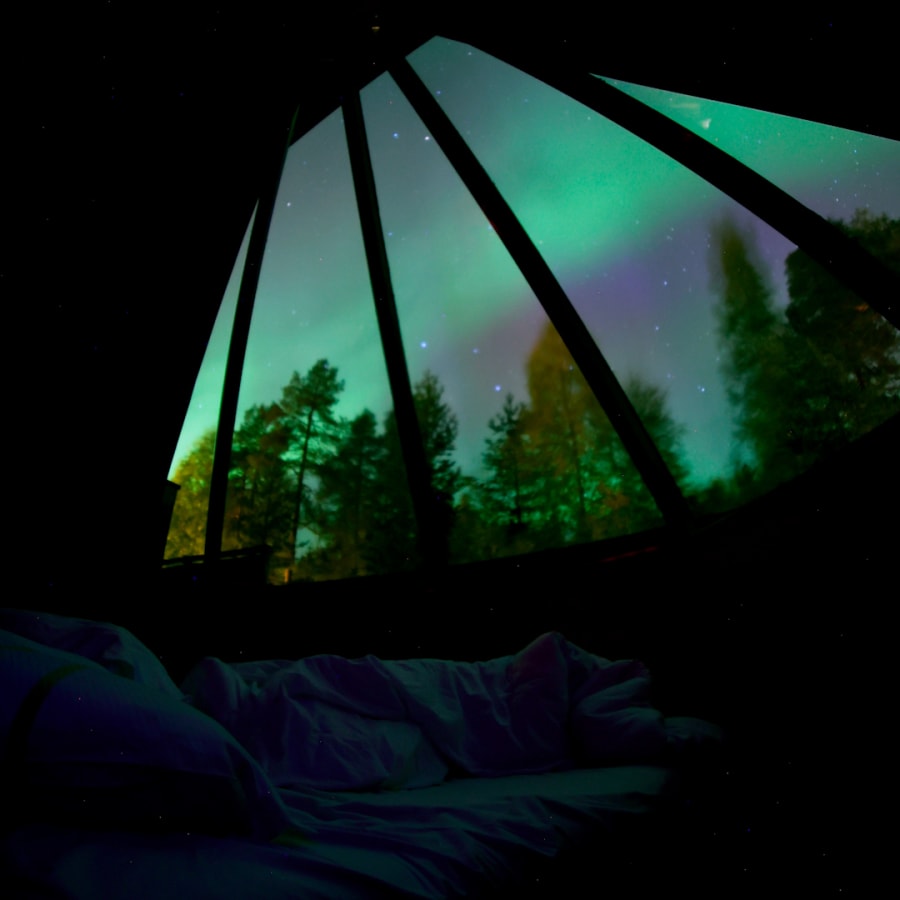 Northern Lights, seen from the bed