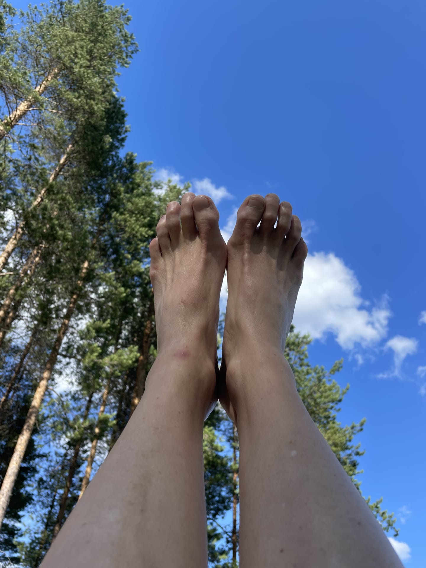 relaxing in forest