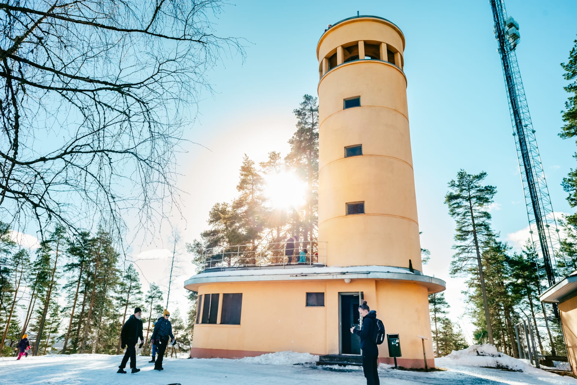 Kirkkoharju Observation Tower in the winter