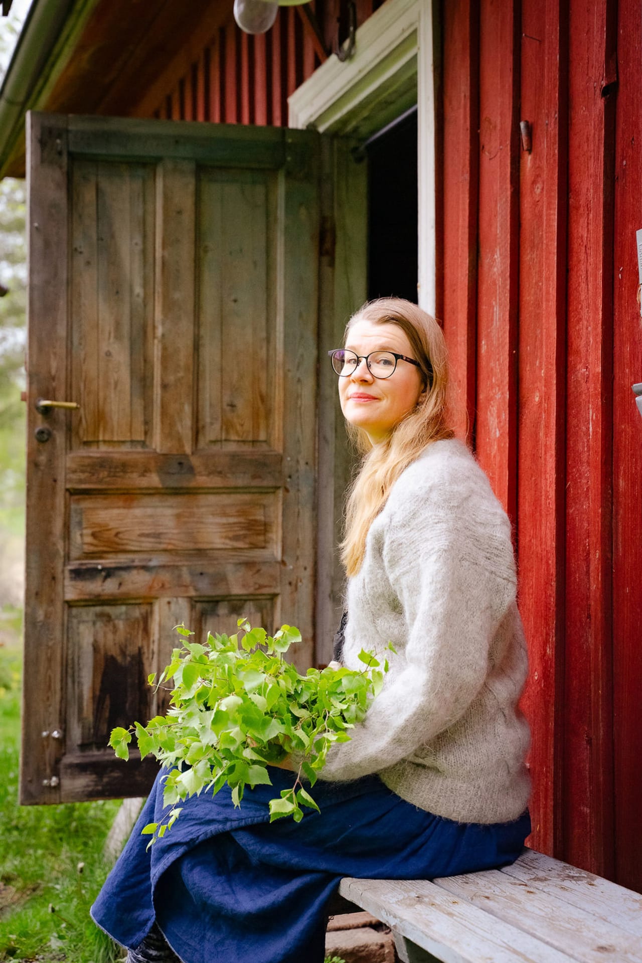 Sauna healer and a birch whisk Sauna healer and a birch whisk