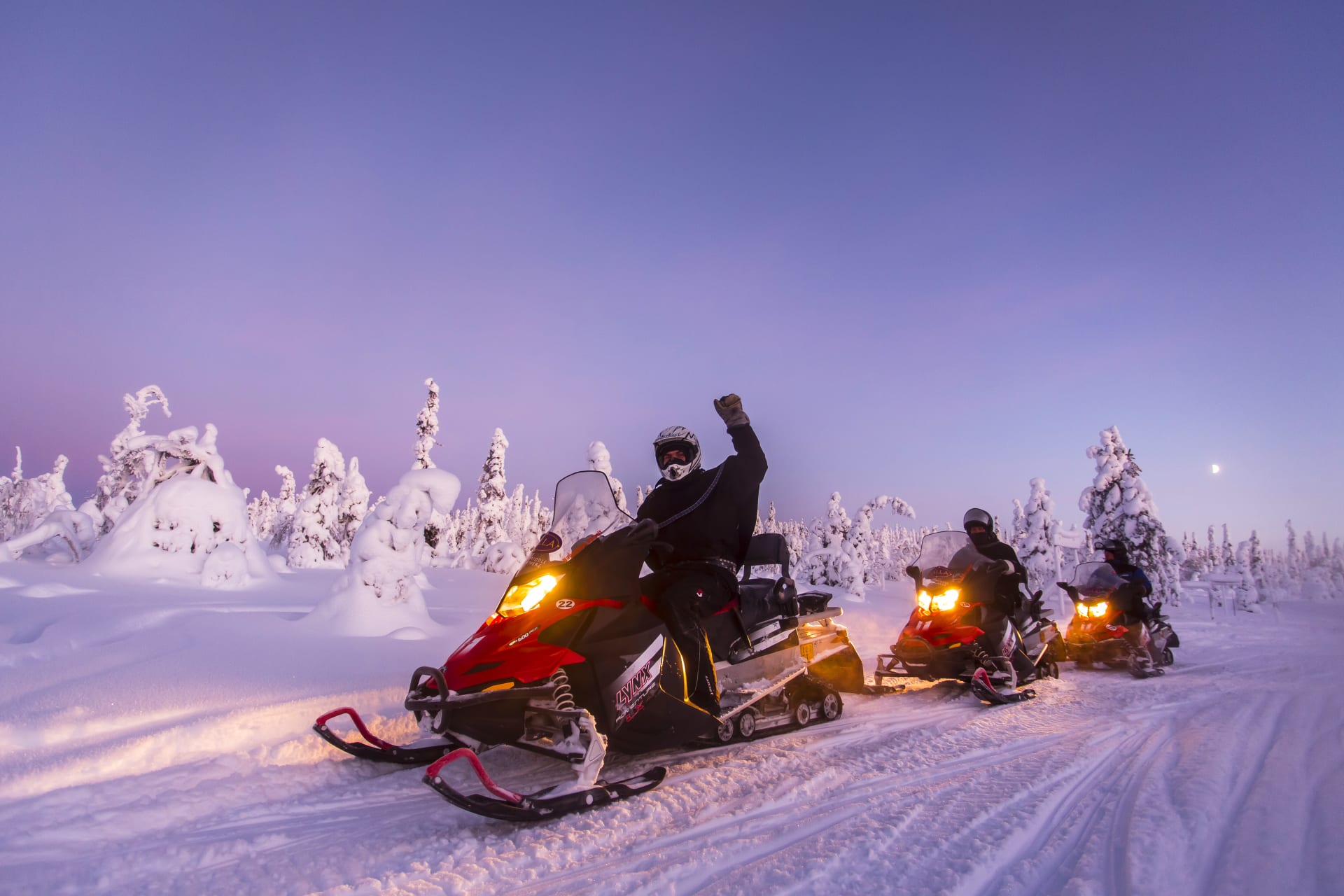 Snowmobile safari to National Park