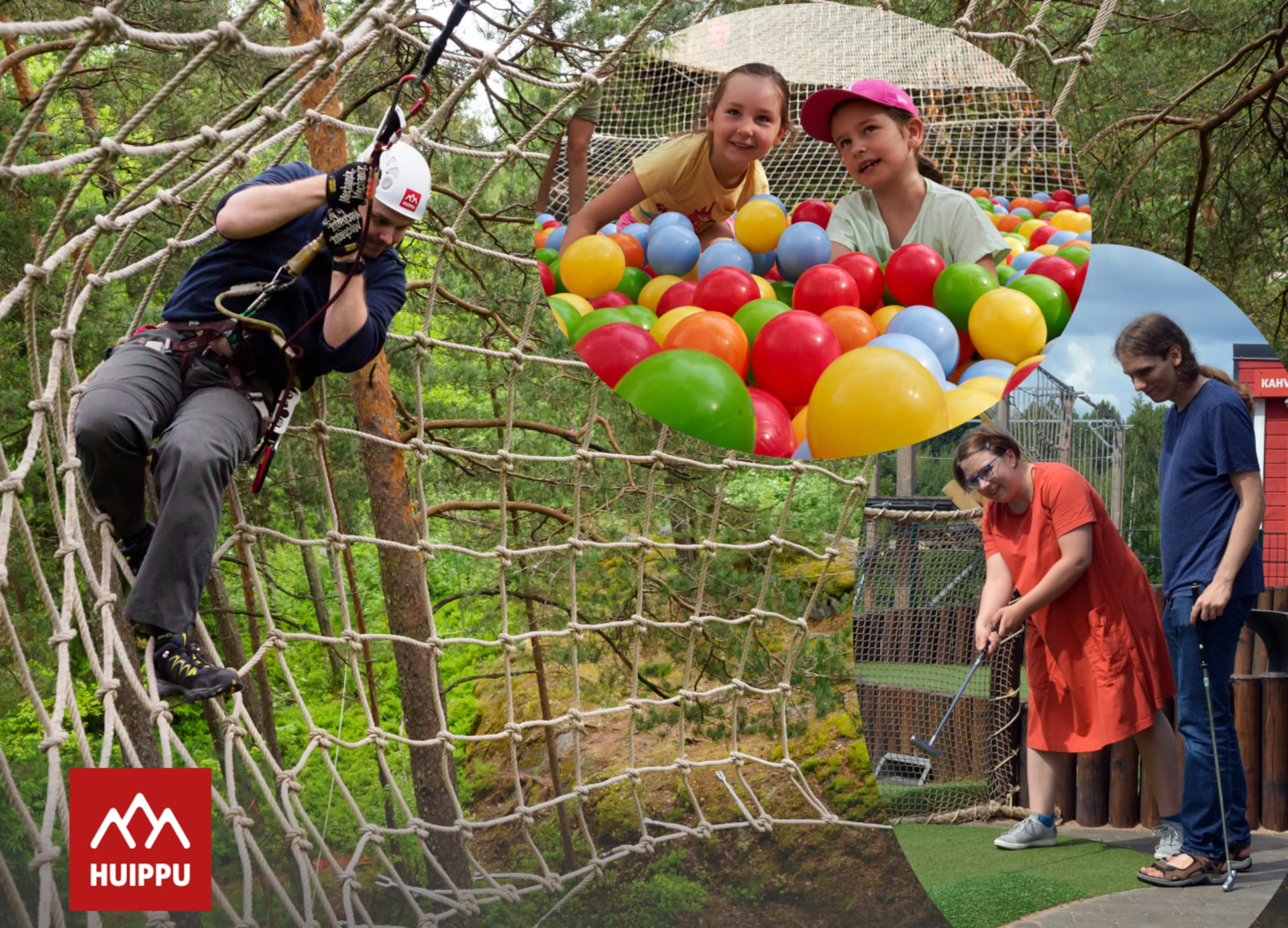 Tarzan hyppy, verkkoseikkailu ja seikkailuminigolf