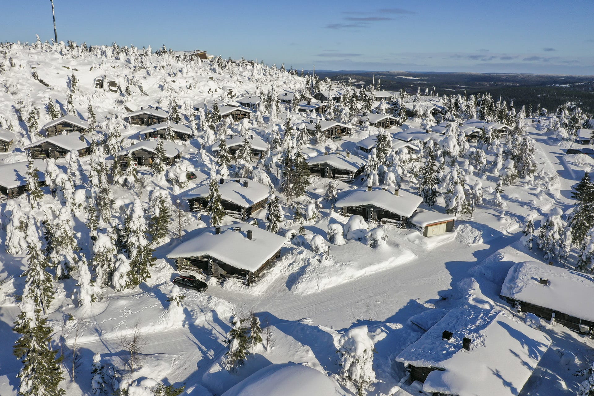 Iso-Syöte huippu kelomökit talvi