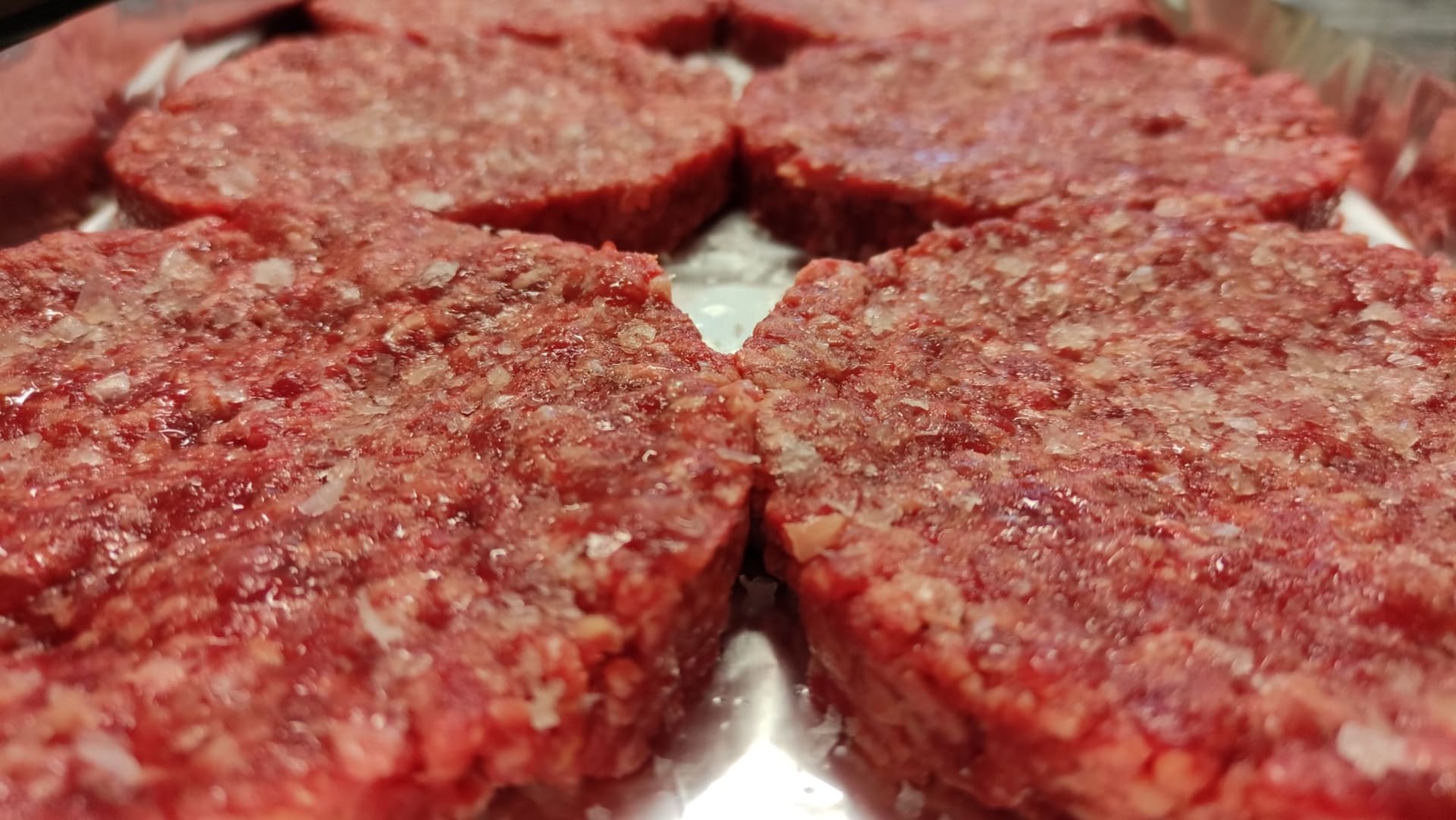 Burger patties ready for smoke Burger patties ready for smoke