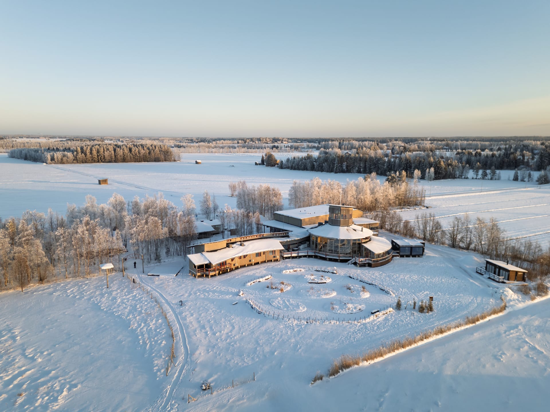 Liminka Bay Resort from bird perspective.