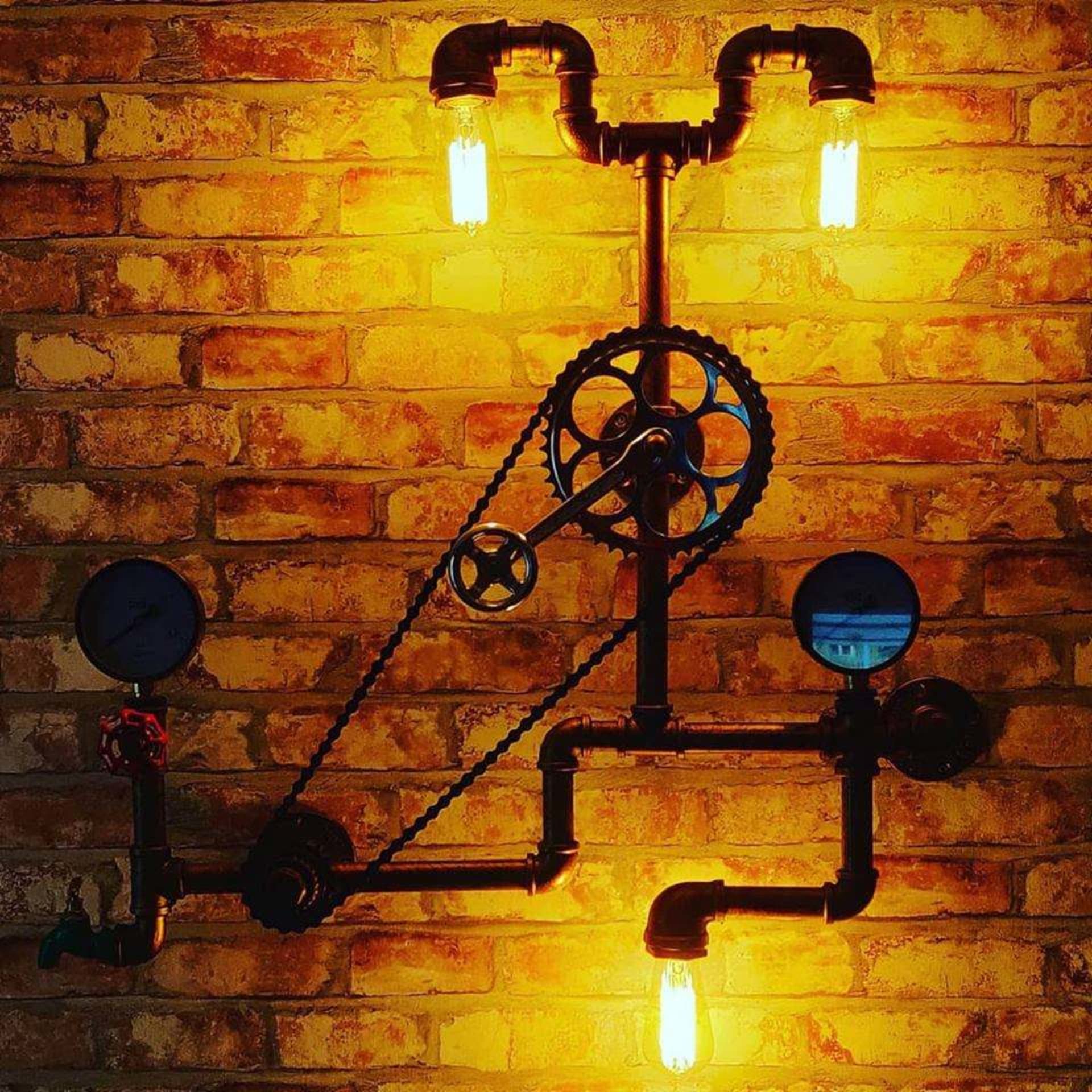 Wall light in the restaurant.