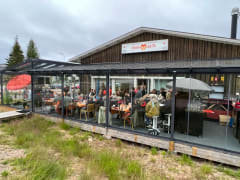 Our wonderful glass terrace invites you to relax and enjoy