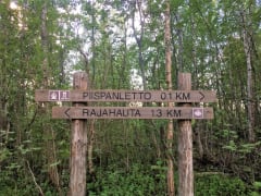 Piispanletto Rajahauta nature trail.