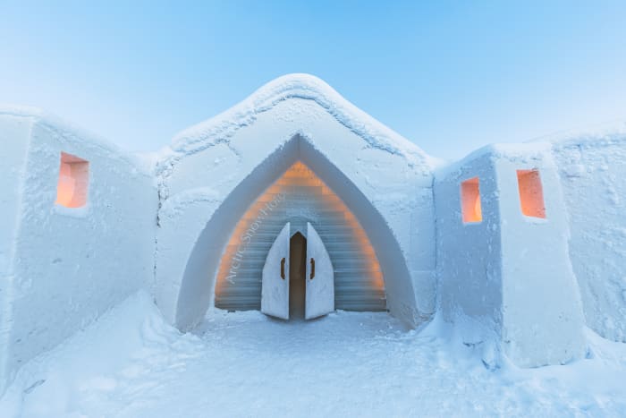Entrance of Arctic SnowHotel.