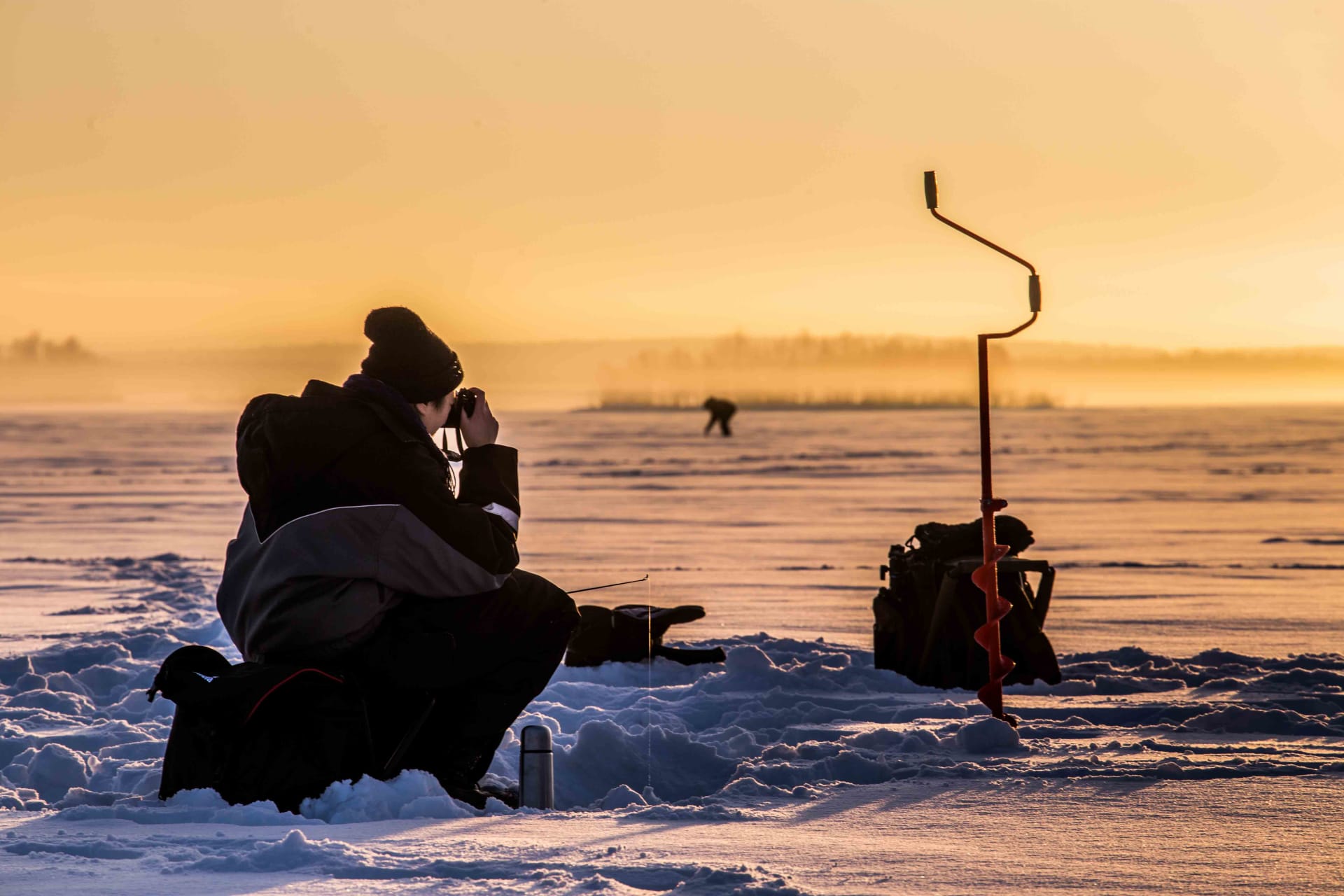 Photography on a lake.