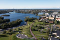 Bike line through the Hollihaka park and Kuusiluoto