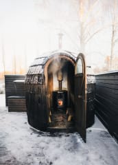 Wooden heated Sauna in Apukka Resort Sauna Experience