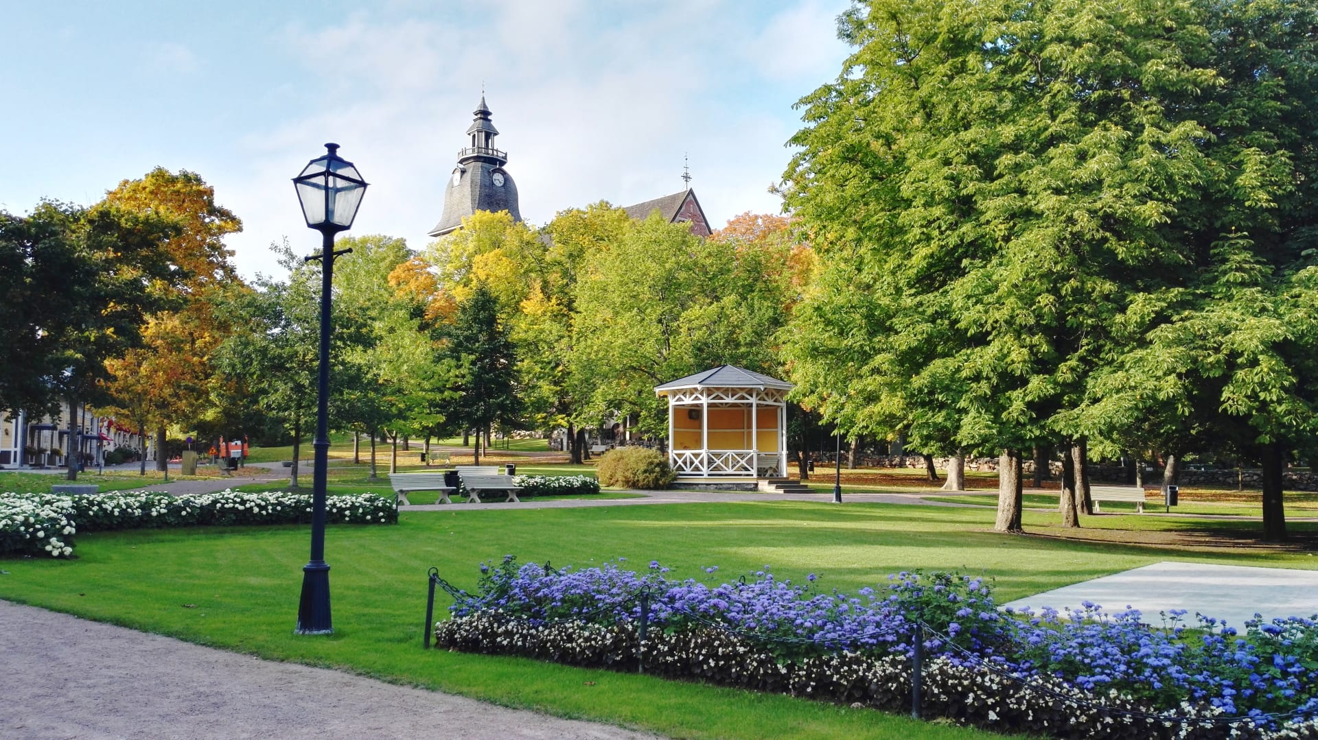 Kirkkopuisto park at Naantali old town