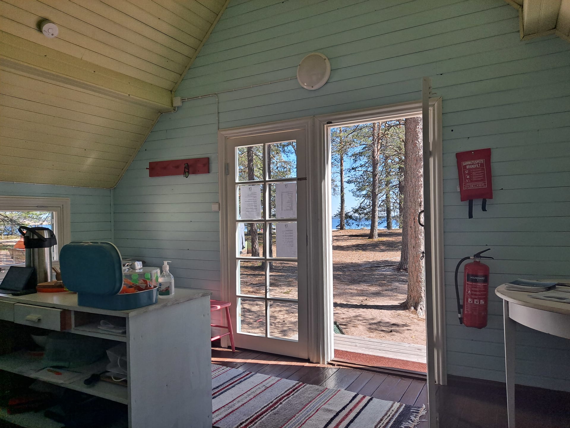 Inside the cafeteria