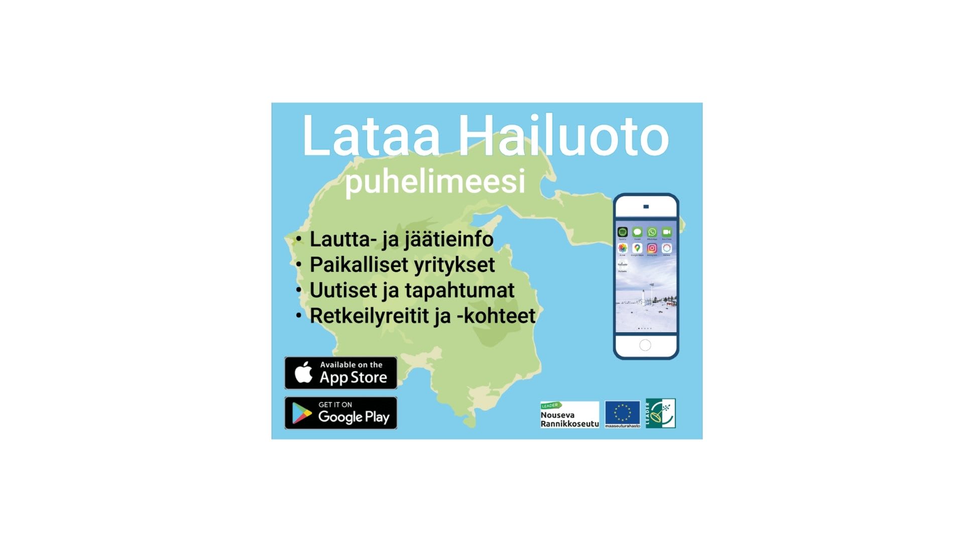 Hailuoto app, Hailuoto information, Hailuoto information point