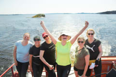 There's time to enjoy lakeland sceneries and local services during the 60 km biking route.