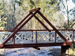 Bridge in Alakestilä Botanical Garden